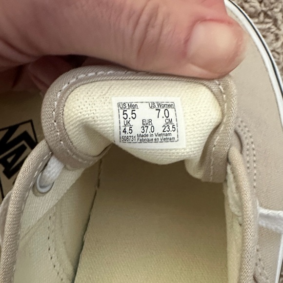 Vans Women's Beige Canvas Sneakers - Picture 2 of 5